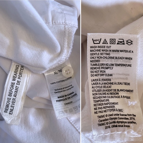 DSQUARED2 x Hudson Bay Canada Olympic Opening Ceremony Shirt Top Womens XL White - Picture 10 of 10